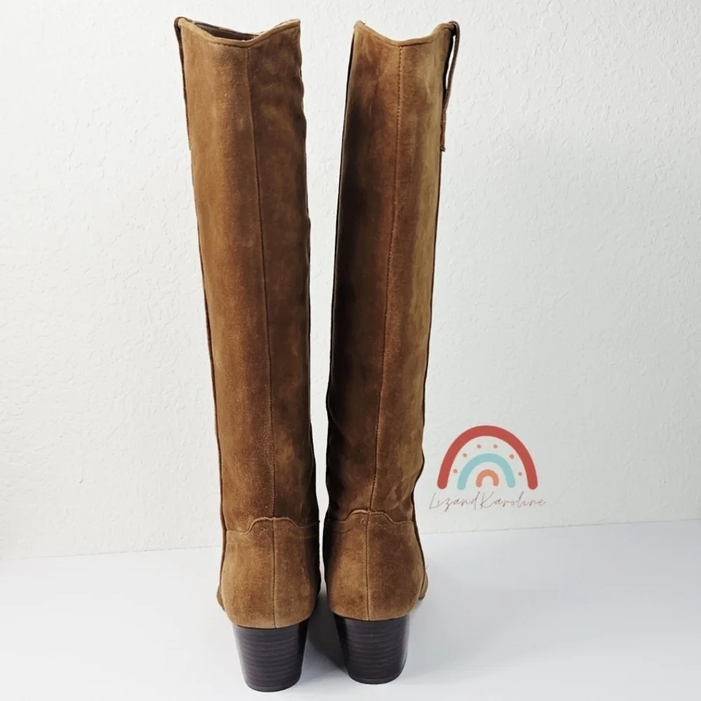New! J. Crew New Piper Square Toe Knee-high Boots in Suede